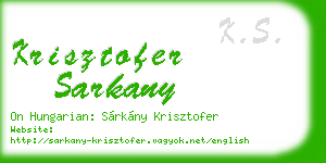 krisztofer sarkany business card